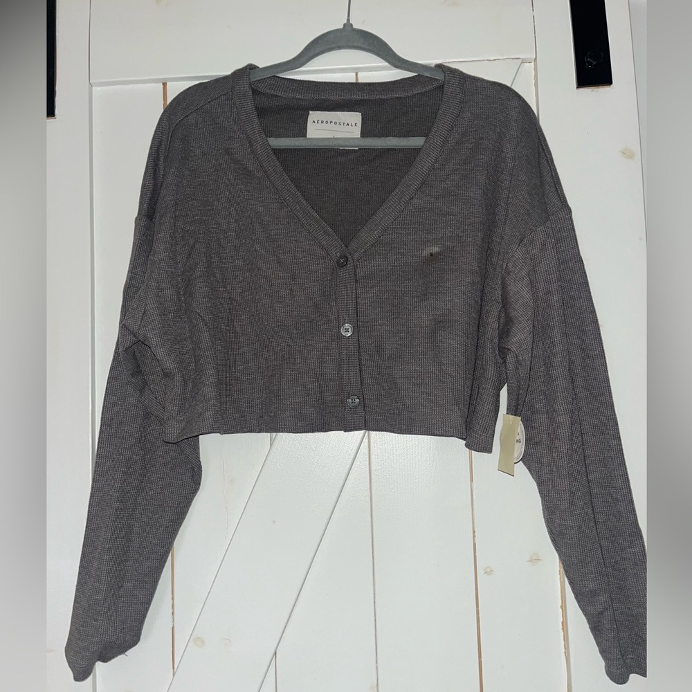 NWT Aeropostale cropped loose textured cardigan